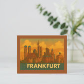 Frankfurt Germany City Art Postkarte (Stehend Vorderseite)