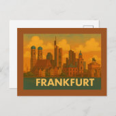Frankfurt Germany City Art Postkarte (Vorne/Hinten)