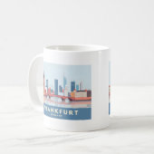 Frankfurt Germany Pastel Travel Kaffeetasse (Vorderseite Links)