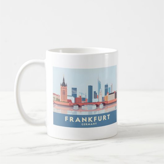 Frankfurt Germany Pastel Travel Kaffeetasse (Links)