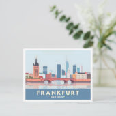 Frankfurt Germany Pastel Travel Postkarte (Stehend Vorderseite)