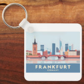 Frankfurt Germany Pastel Travel Schlüsselanhänger (Vorderseite)