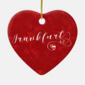 Frankfurt Heart, Christmas Tree Ornament, Deutschl Keramik Ornament (Hinten)