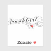 Frankfurt-Herz-Flagge, Frankfurt am Main Aufkleber (Blatt)