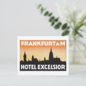 Frankfurt Hotel Excelsior Postkarte (Stehend Vorderseite)