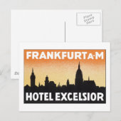 Frankfurt Hotel Excelsior Postkarte (Vorne/Hinten)