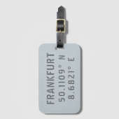 Frankfurt Latitude Längengrad Gepäckanhänger (Vorderseite Vertikal)