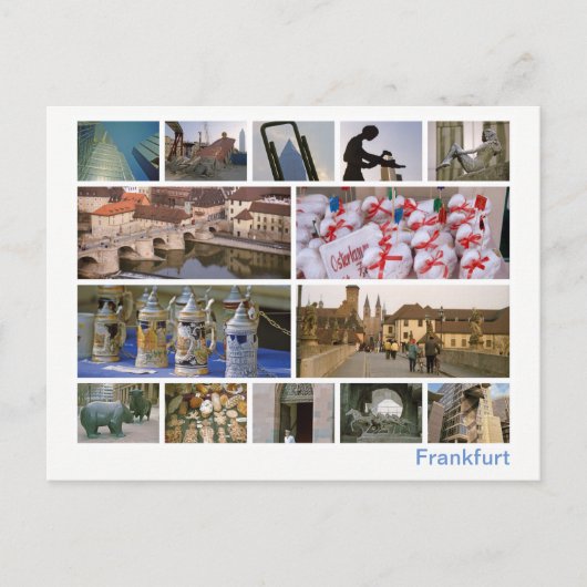 Frankfurt-Multi-Image Postkarte (Vorderseite)