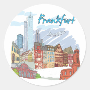 Frankfurt Runder Aufkleber