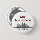 Frankfurt Skyline Button / Anstecker / Pin (Vorne & Hinten)