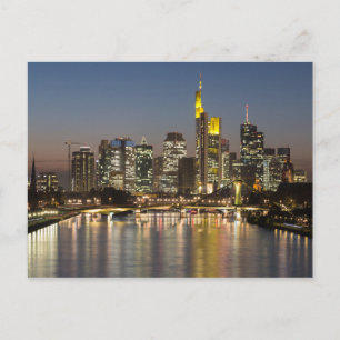Frankfurt Skyline Deutschland Geschenkposter Feiertagspostkarte