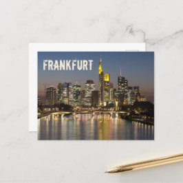 Frankfurt Skyline Deutschland Vintag Souvenirgesch Feiertagspostkarte