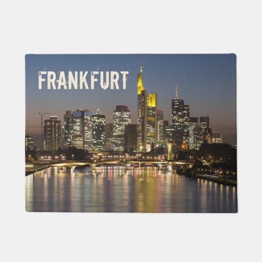 Frankfurt Skyline Deutschland Vintag Souvenirgesch Fußmatte (Vorderseite)
