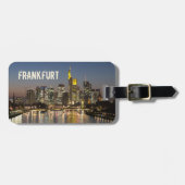 Frankfurt Skyline Deutschland Vintag Souvenirgesch Gepäckanhänger (Vorderseite horizontal)