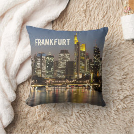 Frankfurt Skyline Deutschland Vintag Souvenirgesch Kissen