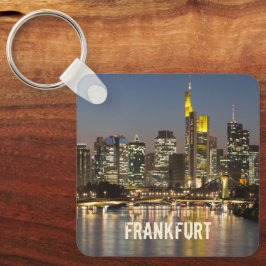 Frankfurt Skyline Deutschland Vintag Souvenirgesch Schlüsselanhänger