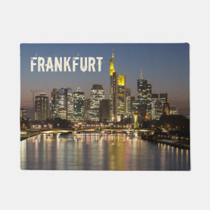 Frankfurt Skyline Deutschland Vintage Souvenir Ges Fußmatte