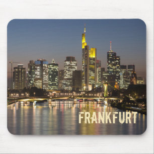 Frankfurt Skyline Deutschland Vintage Souvenir Ges Mousepad