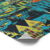 Frankfurt Skyline, Deutschlands Finanzhub Poster (Ecke)