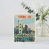 Frankfurt Skyline, Deutschlands Finanzhub Postkarte (Stehend Vorderseite)
