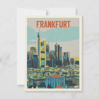 Frankfurt Skyline, Deutschlands Finanzhub Postkarte