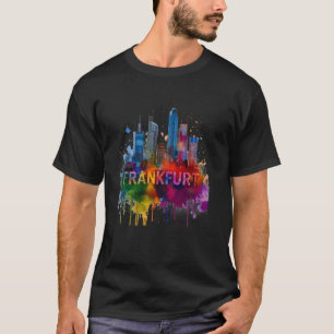 Frankfurt Skyline Herzschlag - Fan - Ich liebe Fra T-Shirt