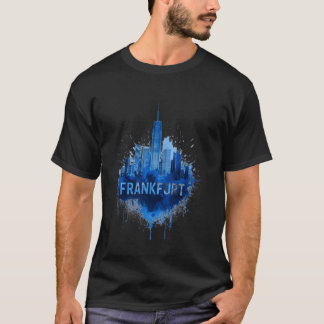 Frankfurt Skyline Herzschlag - Fan - Ich liebe Fra T-Shirt