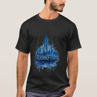 Frankfurt Skyline Herzschlag Fan Ich liebe Frankfu T-Shirt