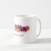 Frankfurt skyline im Watercolor Kaffeetasse (VorderseiteRechts)