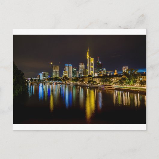 Frankfurt Skyline Postkarte (Vorderseite)