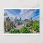 Frankfurt Skyline Postkarte (Vorderseite)
