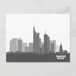 Frankfurt Skyline - Postkarte / Grußkarte