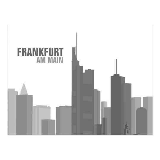 Frankfurt Skyline - Postkarte / Grußkarte