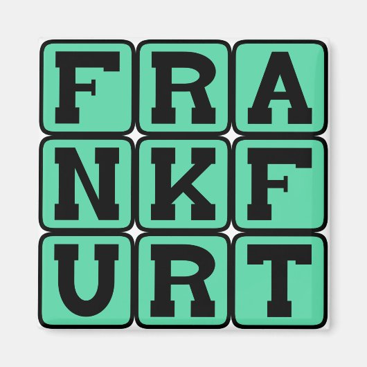 Frankfurt, Stadt Deutschland Magnet (Vorne)