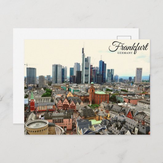 Frankfurt View Postkarte (Vorne/Hinten)