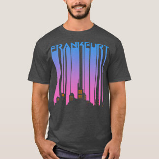 Frankfurt Vintag Retro City Silhouette Geschenk T-Shirt