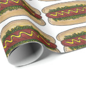 Frankfurter Hot Dog Hotdog Senf Relaxfutter Geschenkpapier (Rolleneckpunkt)