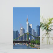 Frankfurter Skyline Briefpapier (Stehend Vorderseite)