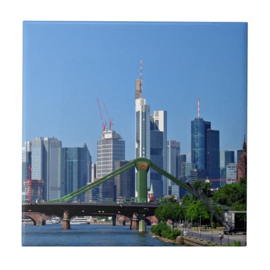 Frankfurter Skyline Fliese (Vorderseite)