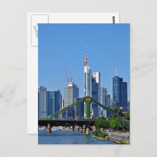 Frankfurter Skyline Postkarte (Vorne/Hinten)