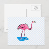 Frankie Flamingo Postkarte (Vorne/Hinten)
