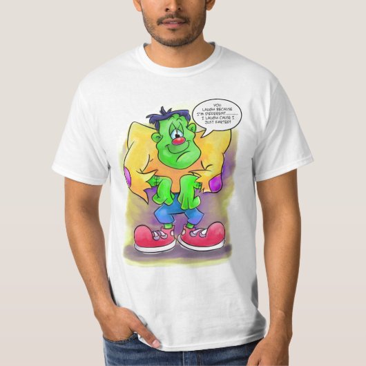 Frankie mit lustigem Cartoonzitat T-Shirt (Vorderseite)