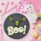 Frankie Monster Frankenstein Halloween Black Chalk Pappteller (Party)