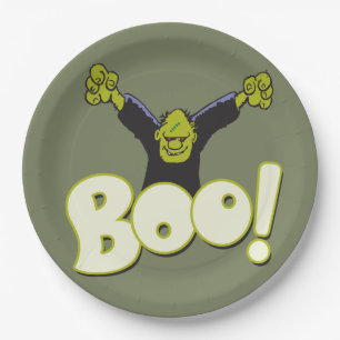Frankie Monster Superhero Frankenstein Halloween Pappteller