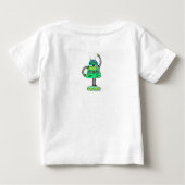 Frankie Roboter, grün auf weiß Baby T-shirt (Rückseite)