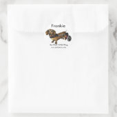 Frankie Small, Frankie, der Walk 'N Roll Dog Runder Aufkleber (Tasche)