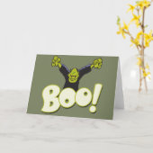 Frankie Superheld - Frankenstein Monster Halloween Karte (Gelbe Blume)