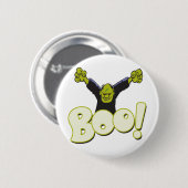 Frankie Superhero - Frankenstein Monster Halloween Button (Vorne & Hinten)
