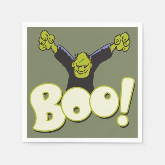 Frankie Superhero - Frankenstein Monster Halloween Serviette (Vorderseite)