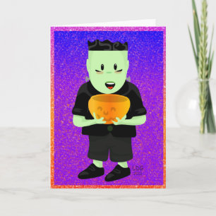 Frankie Trick-or-Treat Halloween-Karte Karte